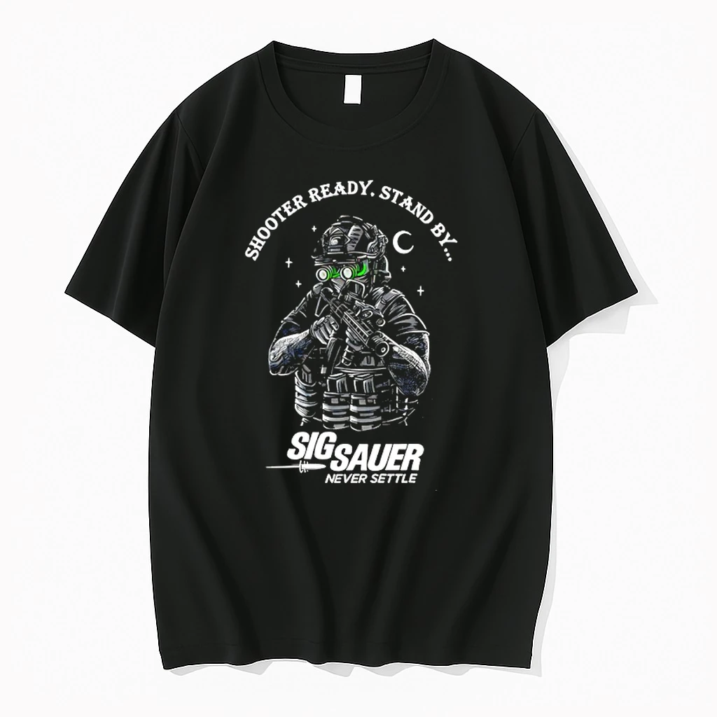 Sig Sauer Never Settle Shooter Ready Stand Shirts