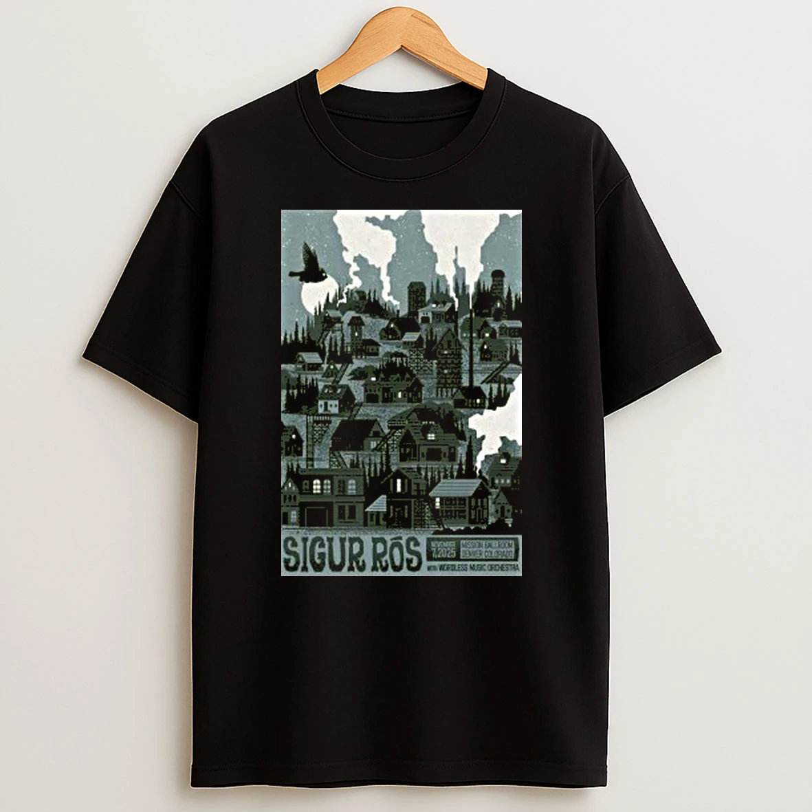Sigur Ros Nov 7 2025 Mission Ballroom Denver Co Shirts