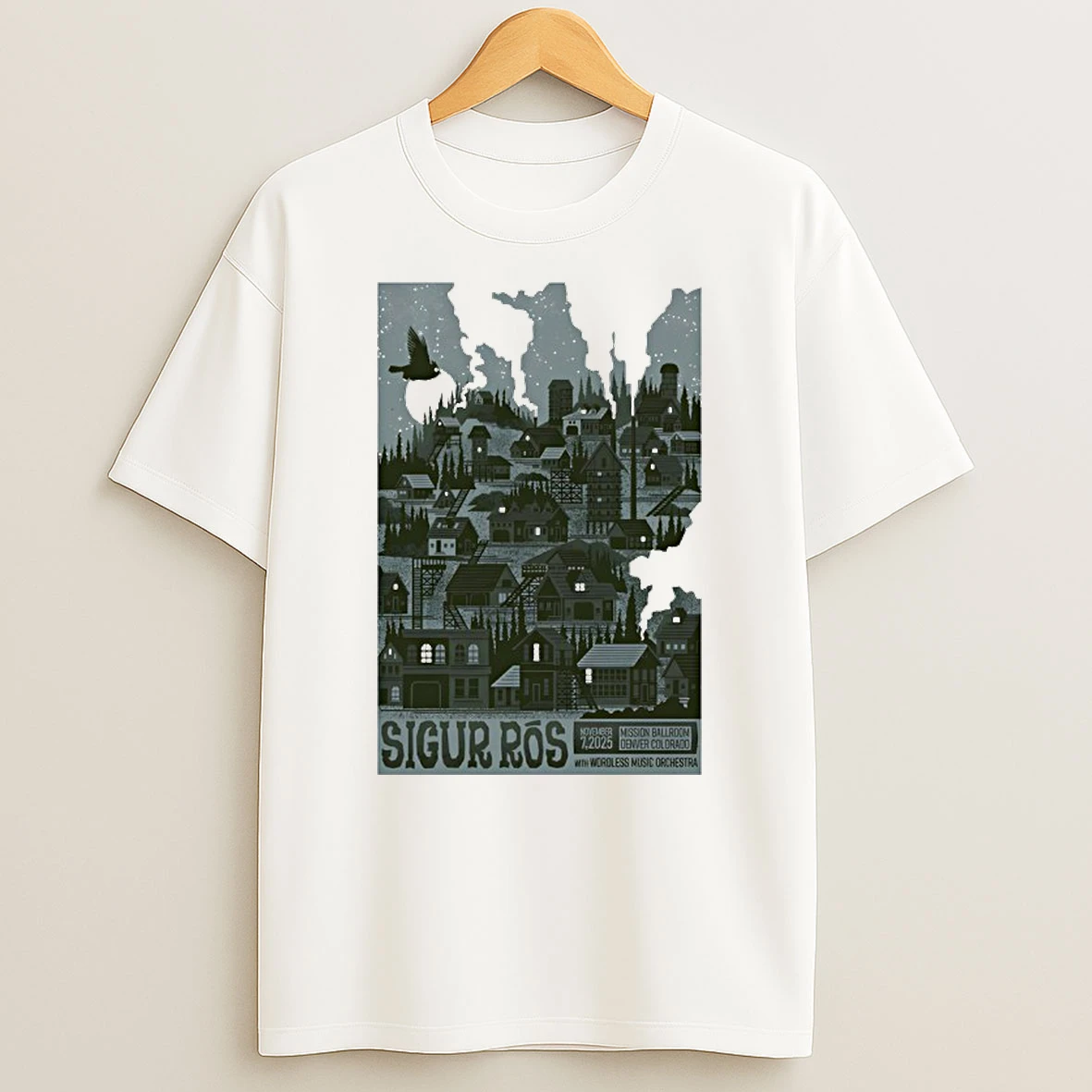 Sigur Ros Nov 7th 2025 Mission Ballroom Denver Co Shirts