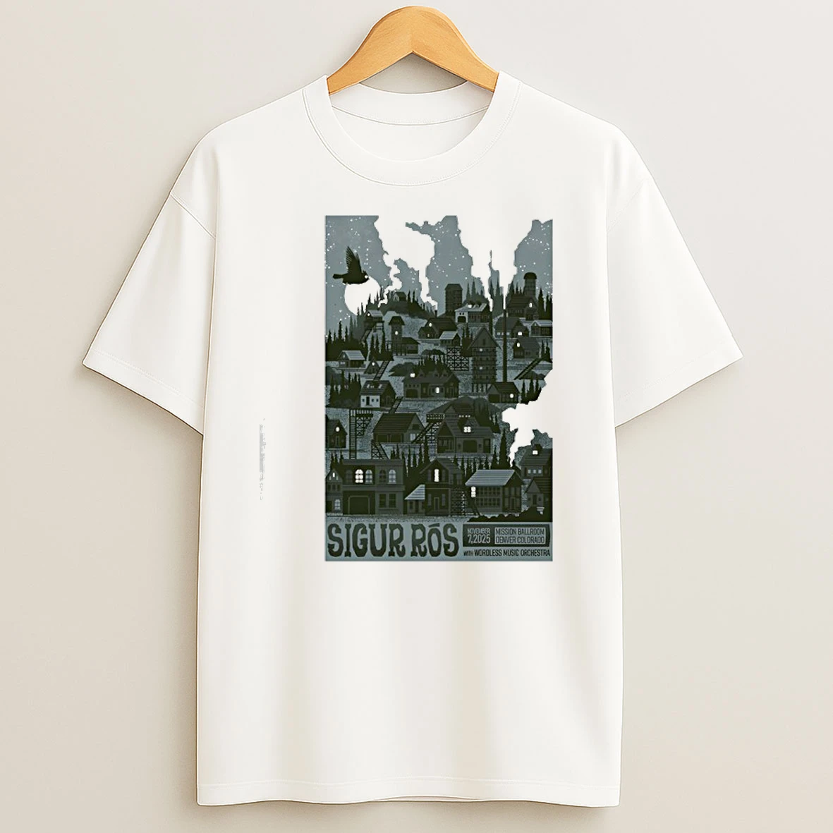 Sigur Ros Nov 7th 2025 Mission Ballroom Denver Co T Shirts