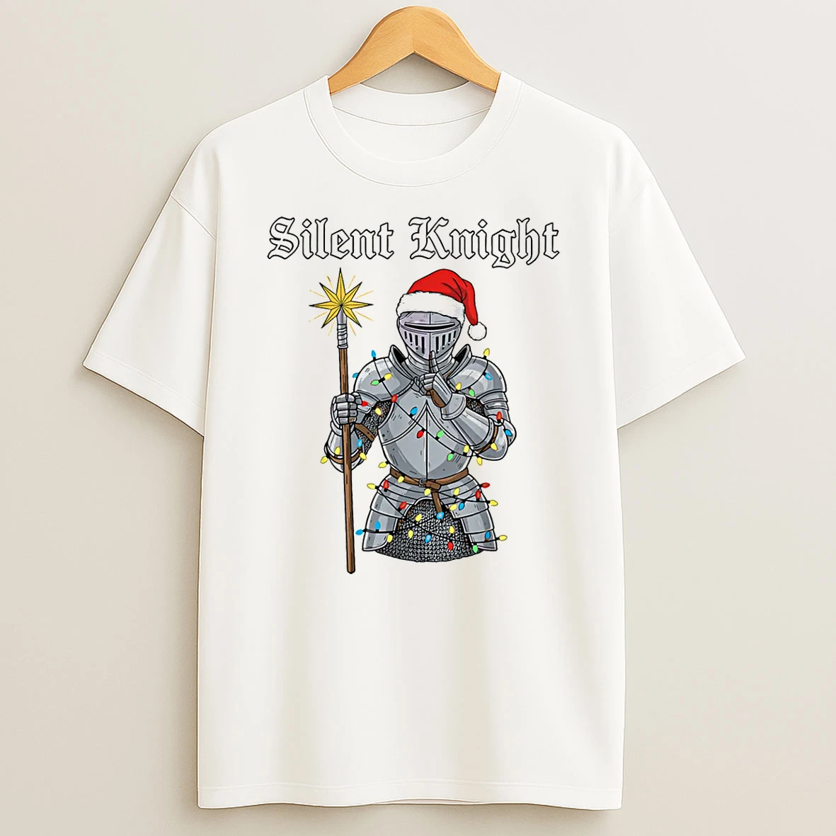 Silent Santa Knight Medieval Christmas Warrior Festive Shirts