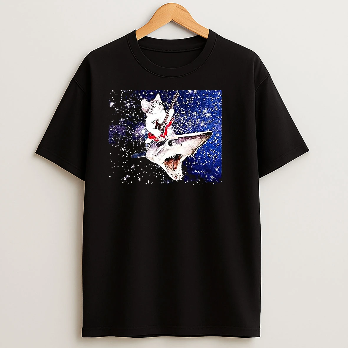 Silly Cats Guitars Allowed Sharks Space T Shirts
