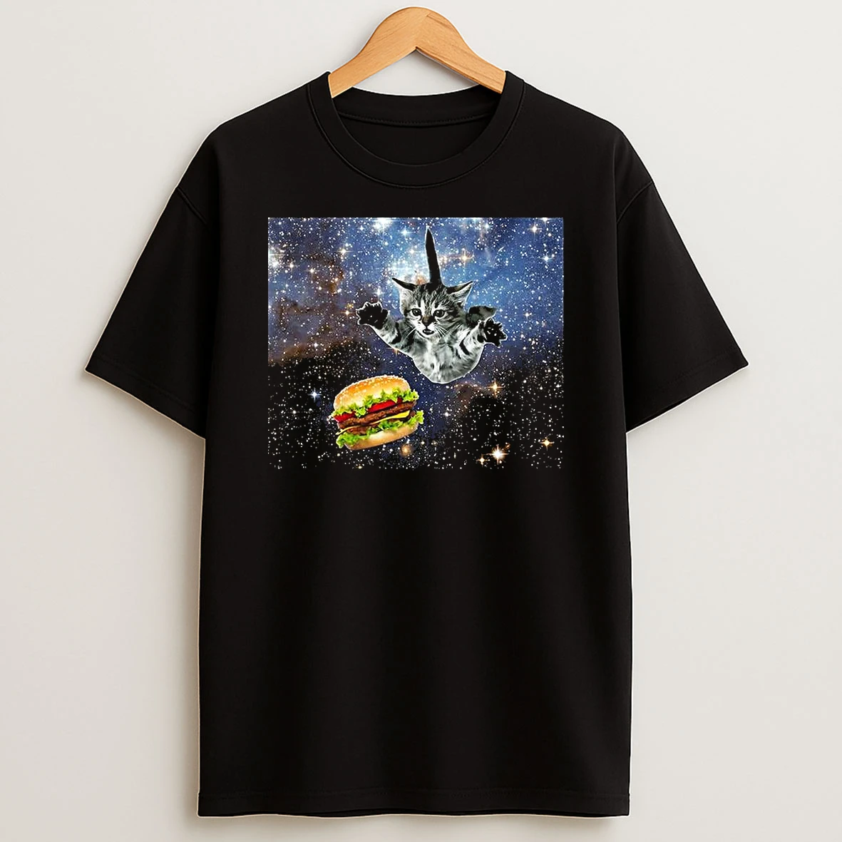 Silly Cats Hamburger Space Shirts