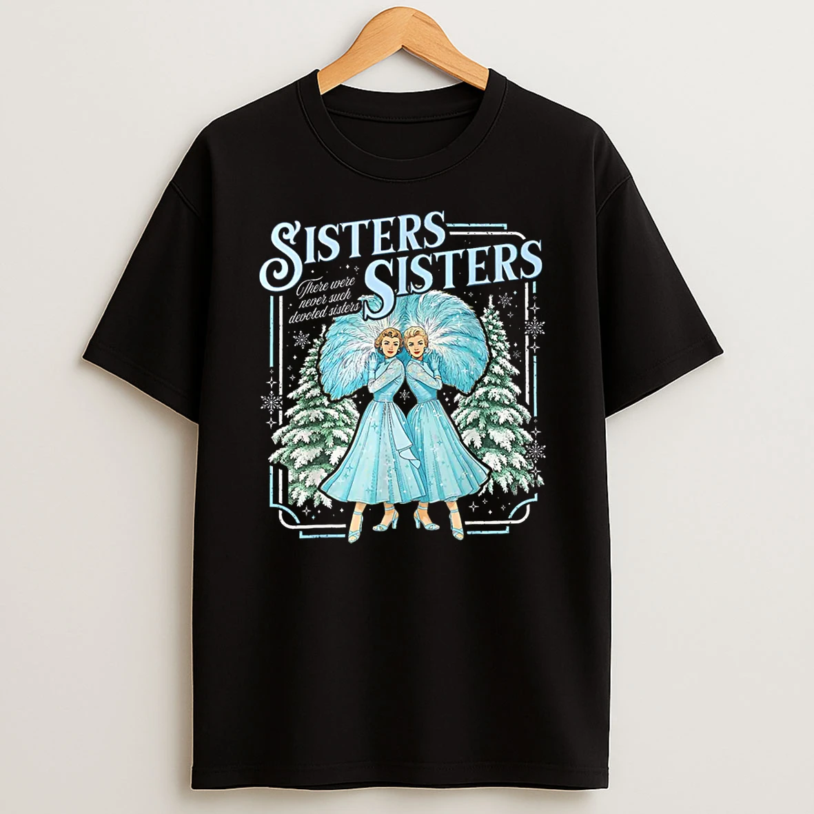 Sisters White Xmas Merry Christmas Snowflake Pajamas Holiday Shirts