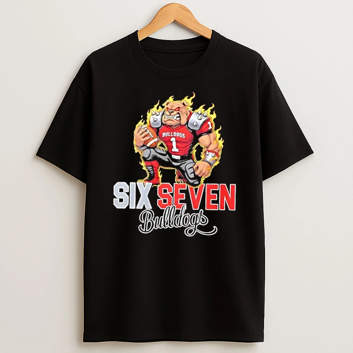 Six Seven 6 7 Georgia Bulldogs Football Mascot Shirts
