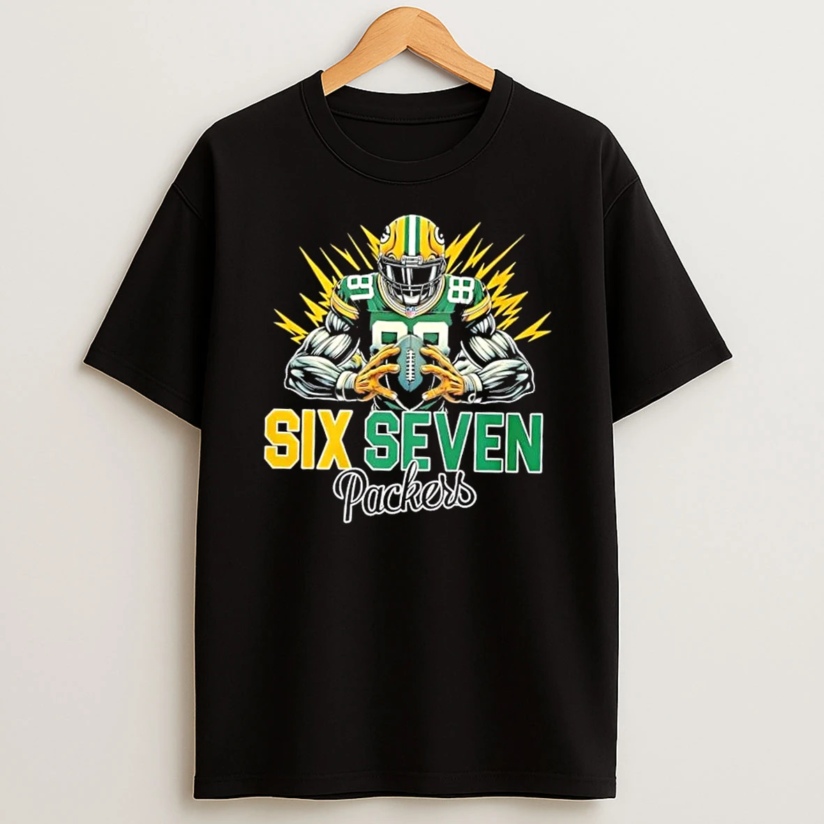 Six Seven 6 7 Green Bay Packers Football Mascot Shirts