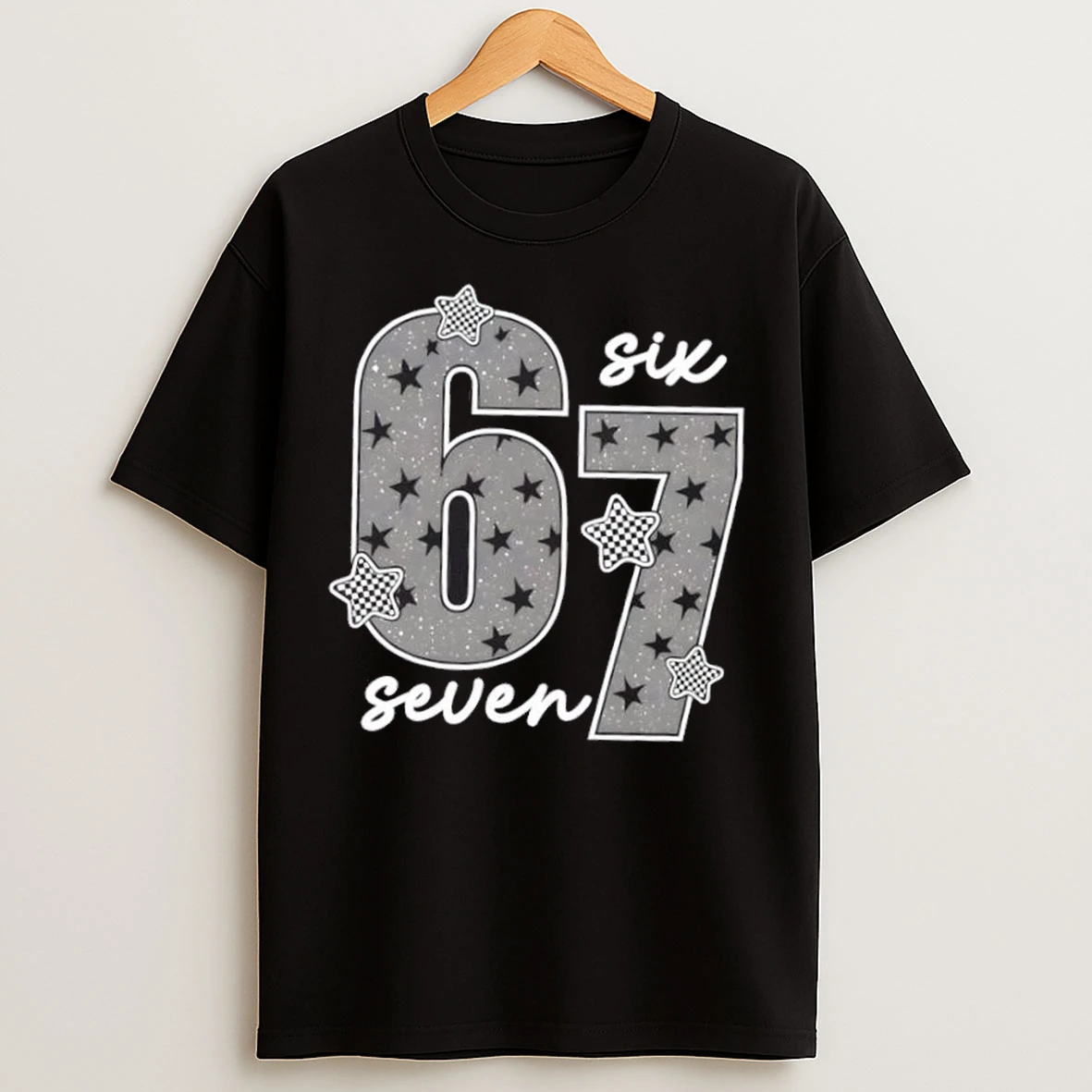 Six Seven 6 7 Meme 67 Classic Retro T Shirts