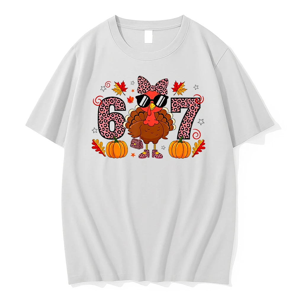 Six Seven 6 7 Meme 67 Turkey Thanksgiving Shirts