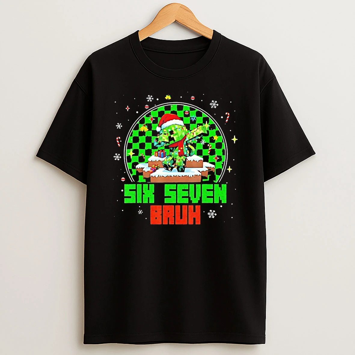 Six Seven 67 Bruh Santa Christmas Meme Shirts
