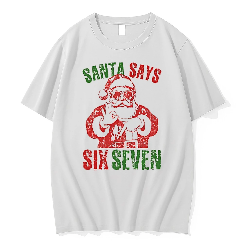 Six Seven Bruh Santa Claus Hands 67 Christmas Retro Shirts