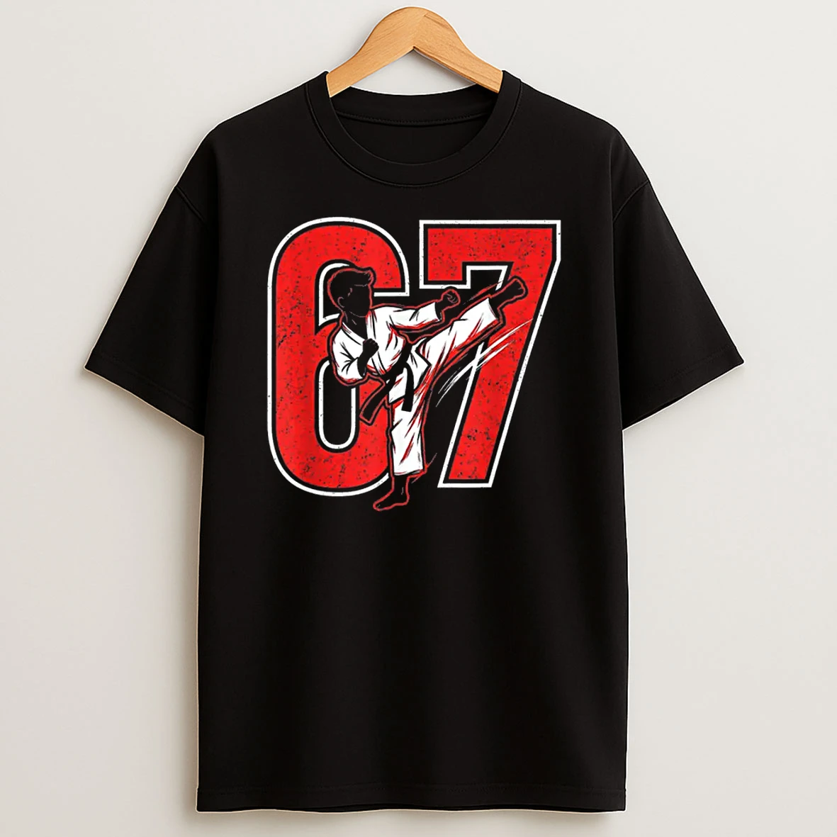 Six Seven Meme 67 Karate Kick 6 7 Funny Martial Arts Shirts