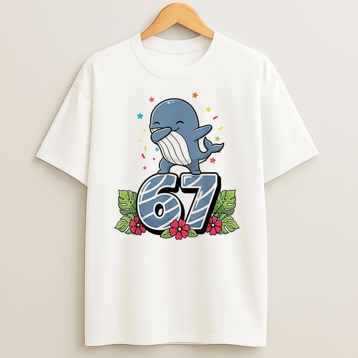 Six Seven Meme Dabbing Baby Whale 67 Funny Gen Z Apha Shirts