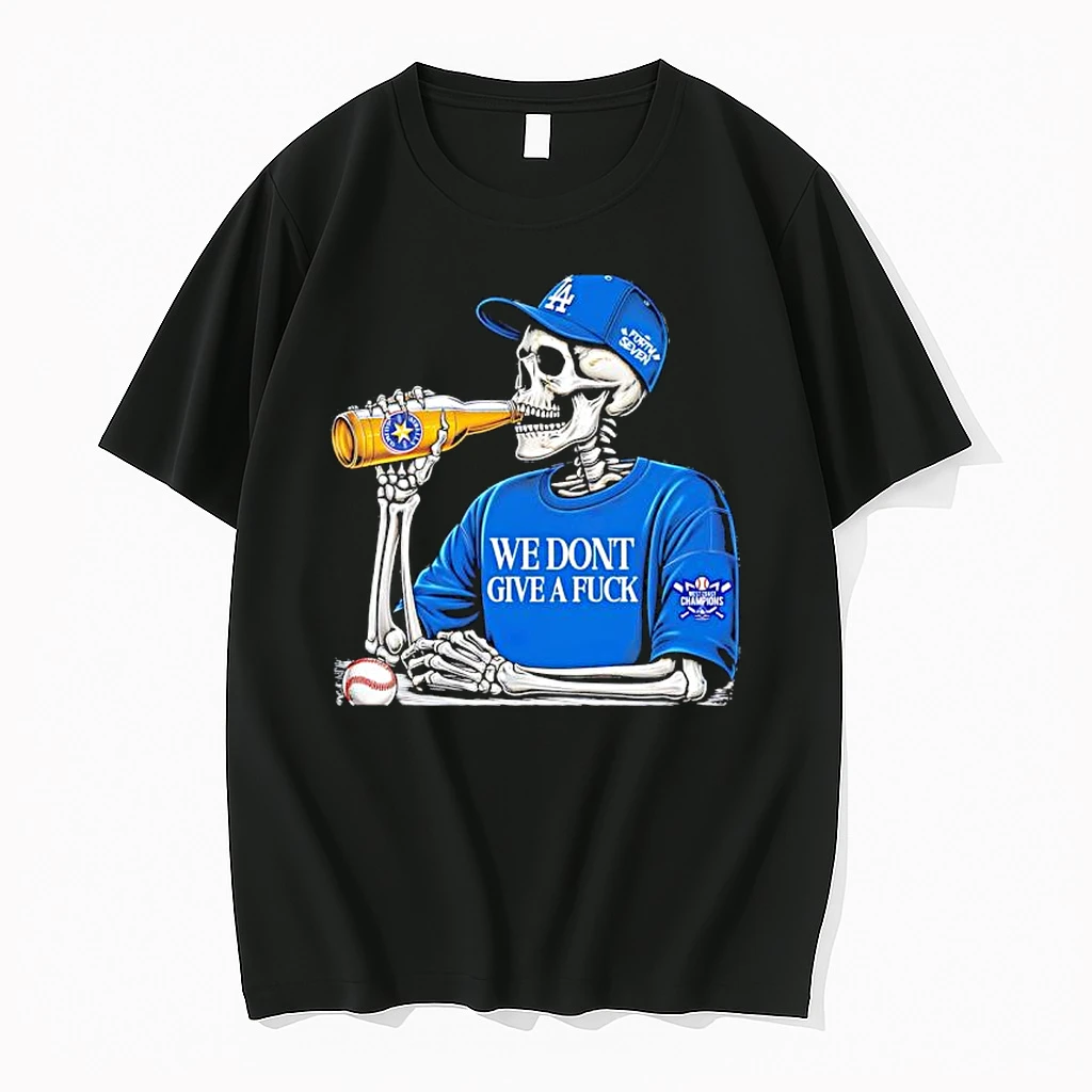 Skeleton La Dodgers We Dont Give A Fuck Shirts