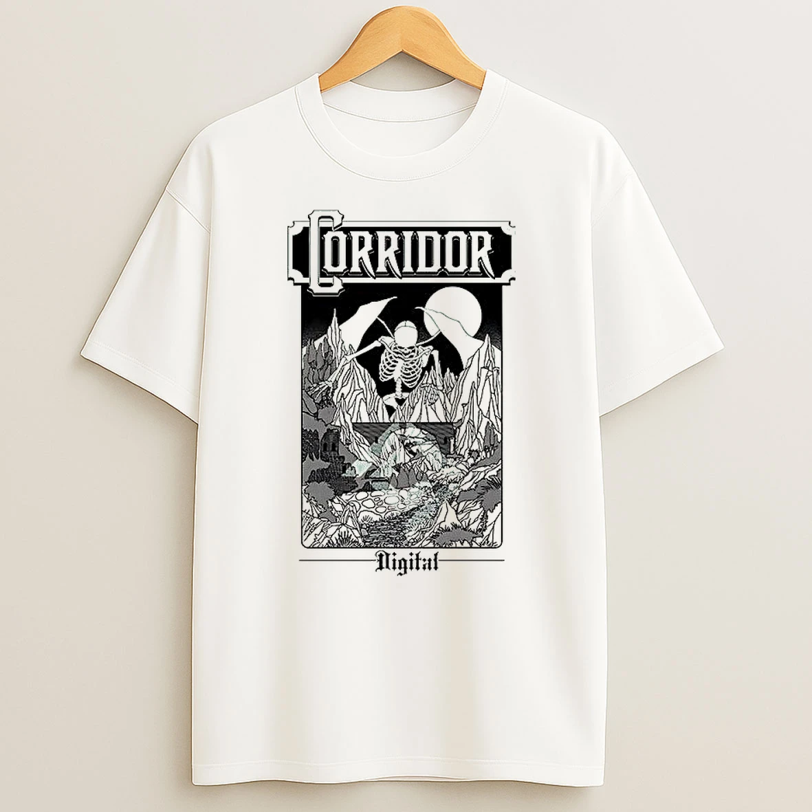 Skeleton Glow Corridor Digital Shirts