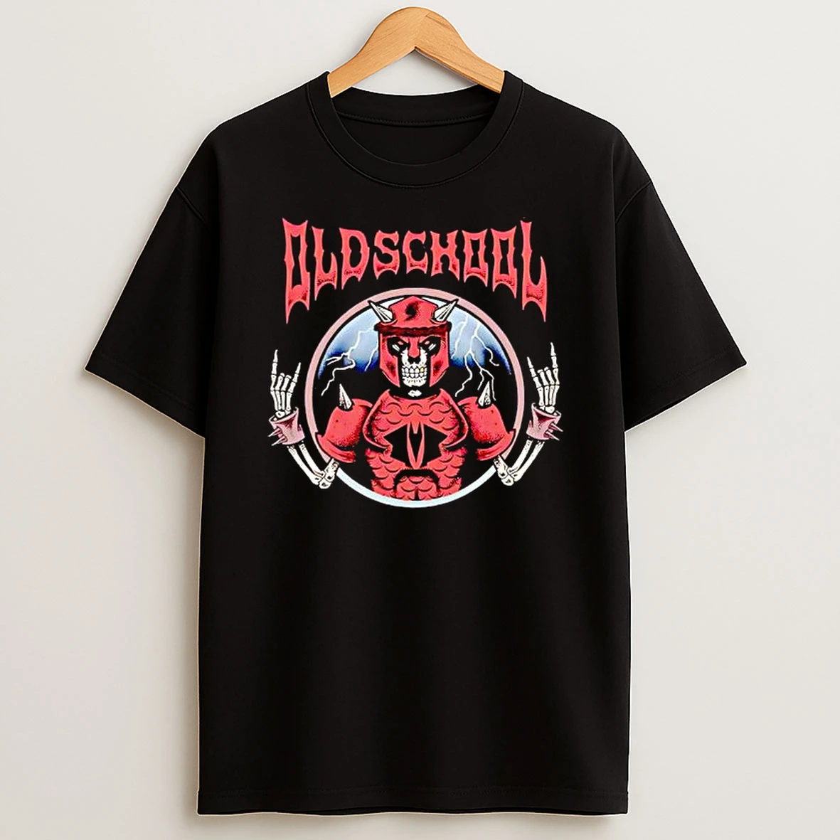 Skeleton Wearing Red Dragon Armor Old School Runescape Osrs Game Vintage Shirts