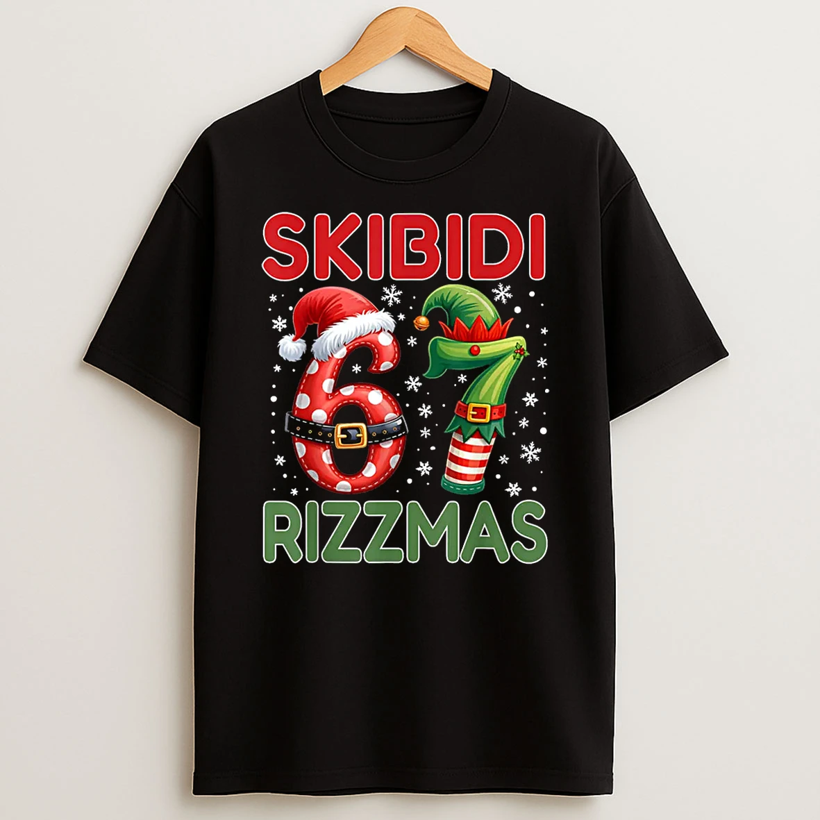 Skibidi Rizzmas 67 Christmas Six Seven Xmas Shirts