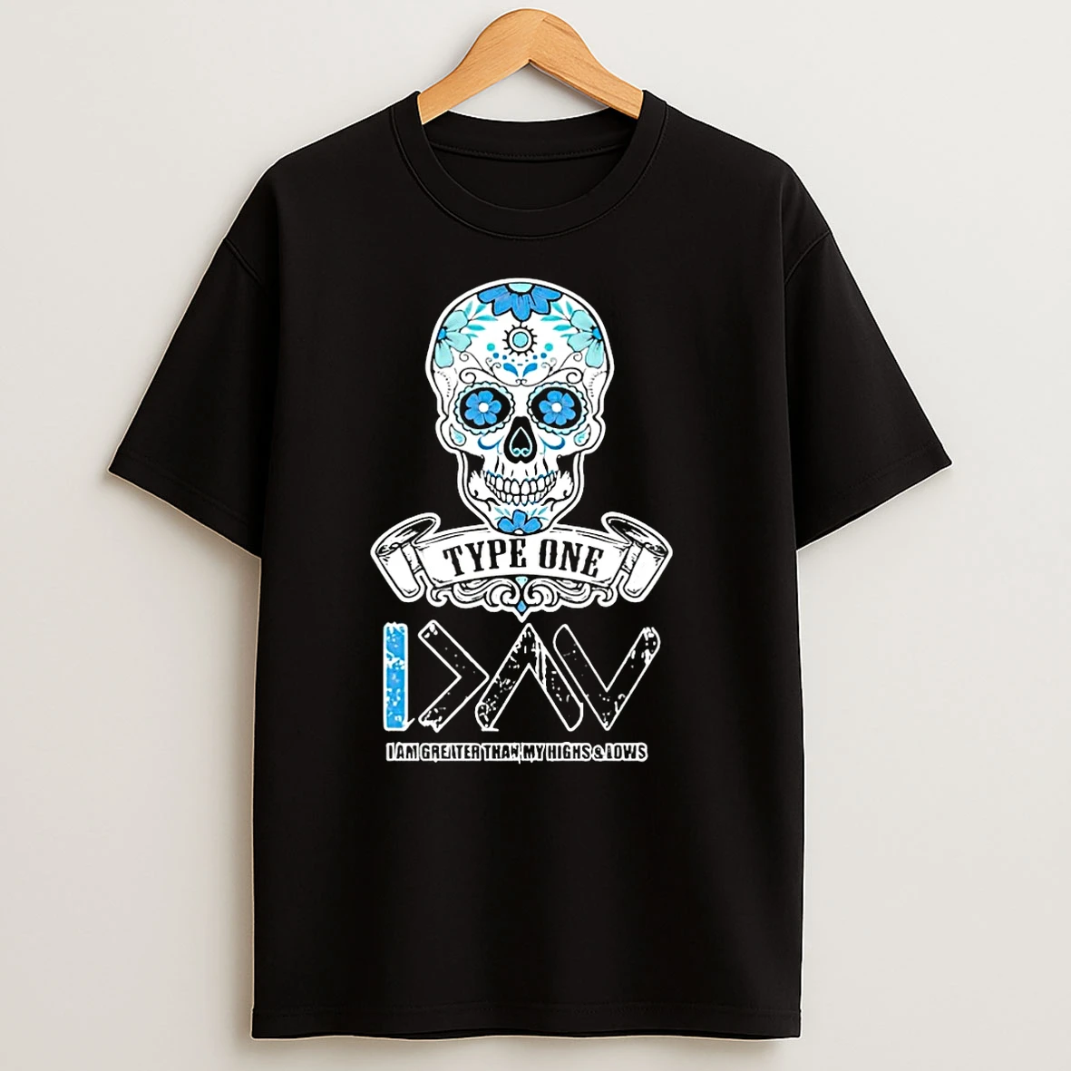 Skull I Am Greater Than My Highs And Lows Christmas T Shirts