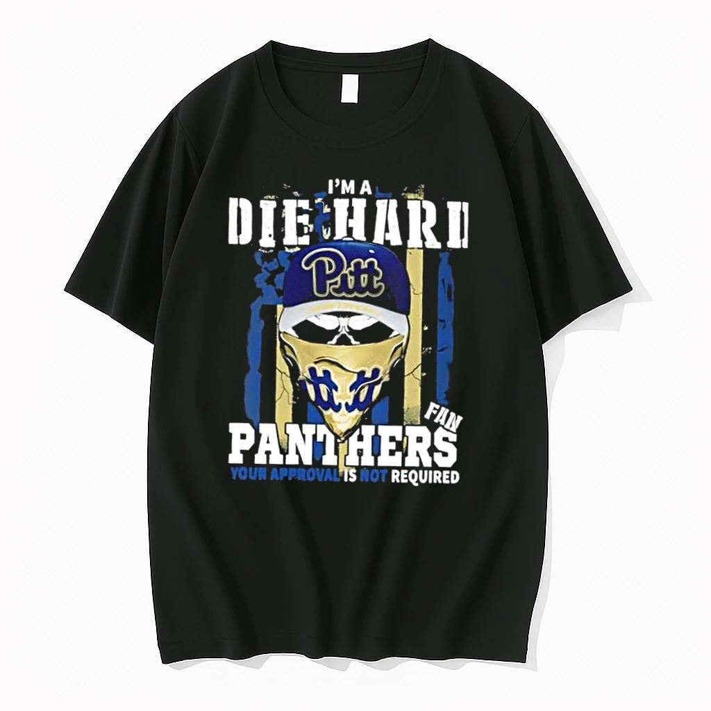 Skull Im A Die Hard Pittsburgh Panthers Fan Your Approval Is Not Required Us Flag Shirts