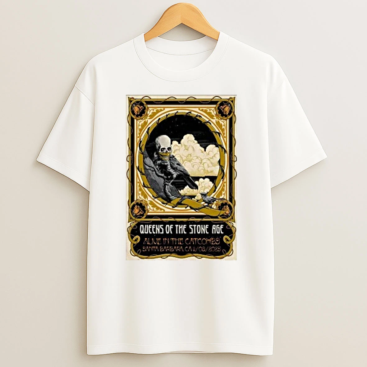 Skull Queens Of The Stone Age Nov 8 2025 Santa Barbara Ca Shirts