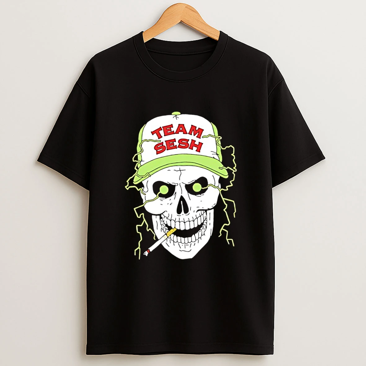 Skull Team Sesh Hat Lightning Shirts