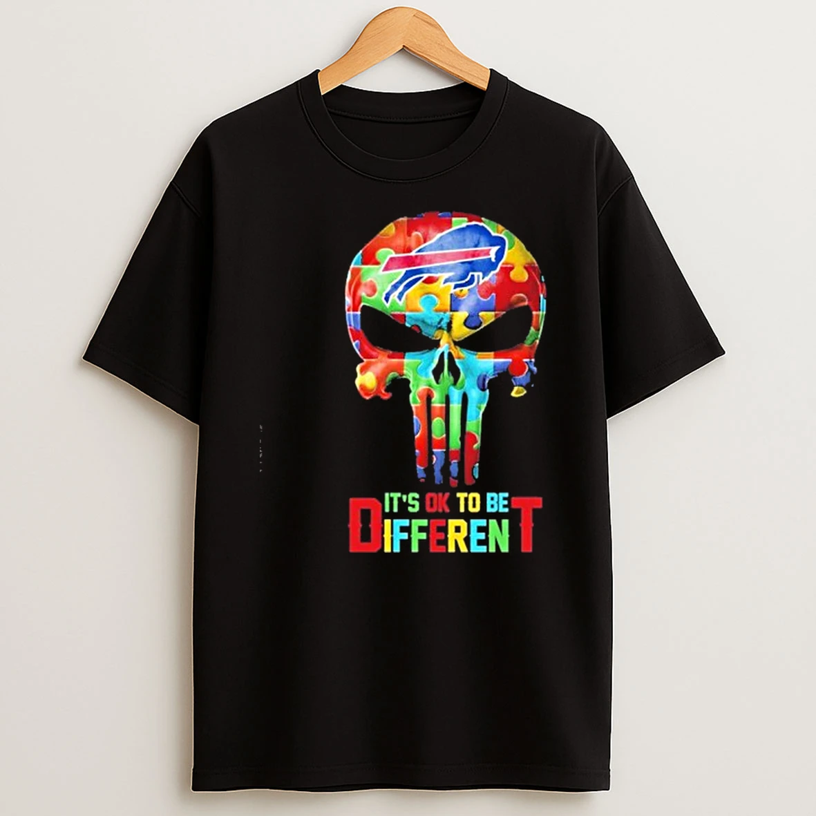 Skull X Buffalo Bills Autism Its Ok To Be Different Shirts