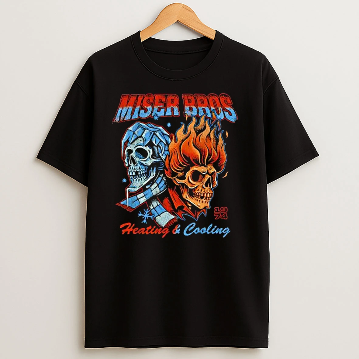 Skull Miser Bros Heating And Cooling 1974 T Shirts