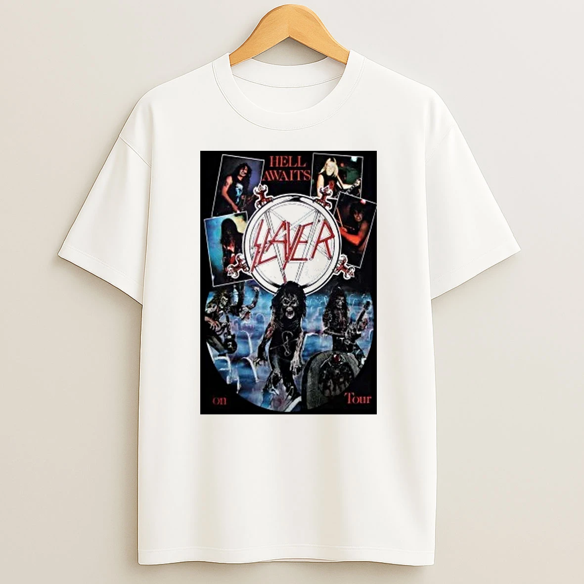 Slayer Hell Awaits On Tour 2025 Shirts
