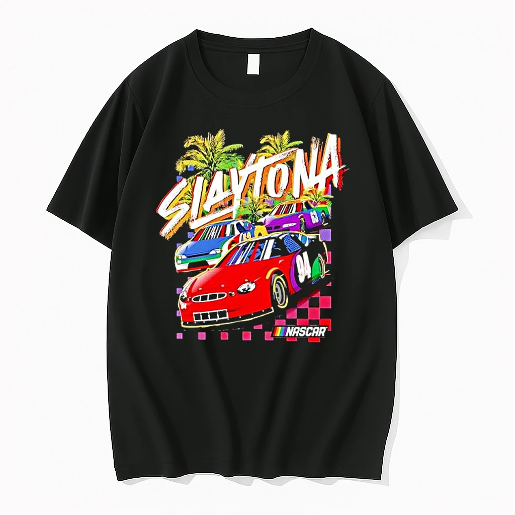 Slaytona Nascar Black Graphic Shirts