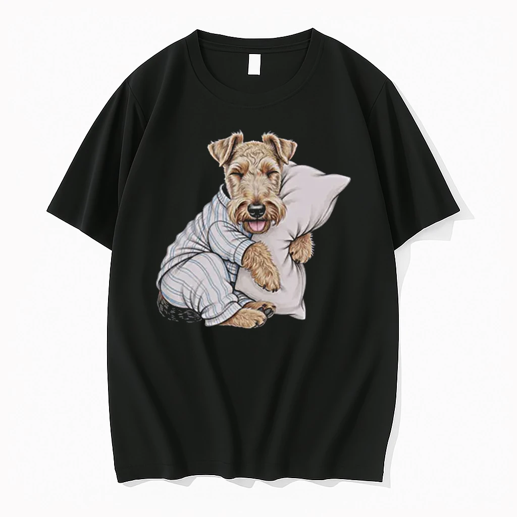 Sleeping Pajama Welsh Terrier Drawing Art Shirts