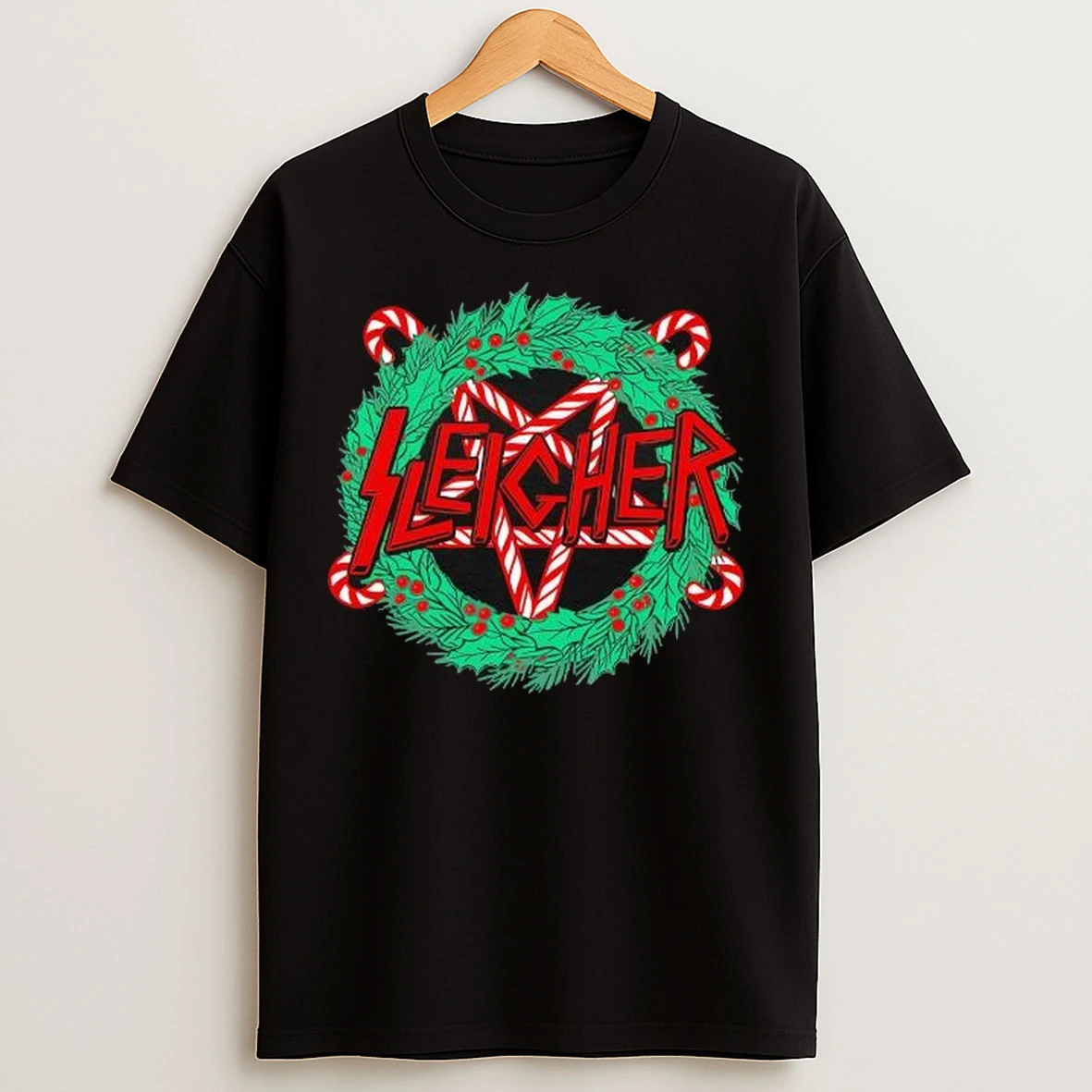 Sleigher Merry Christmas Graphic T Shirts