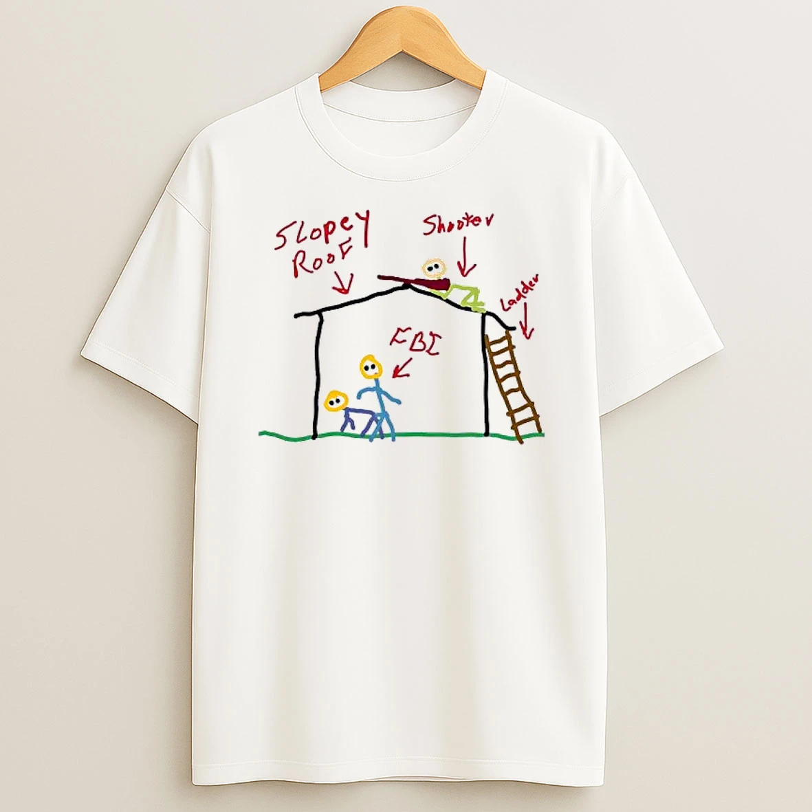 Slopey Roof Shooter Ladder Fbi Meme Shirts