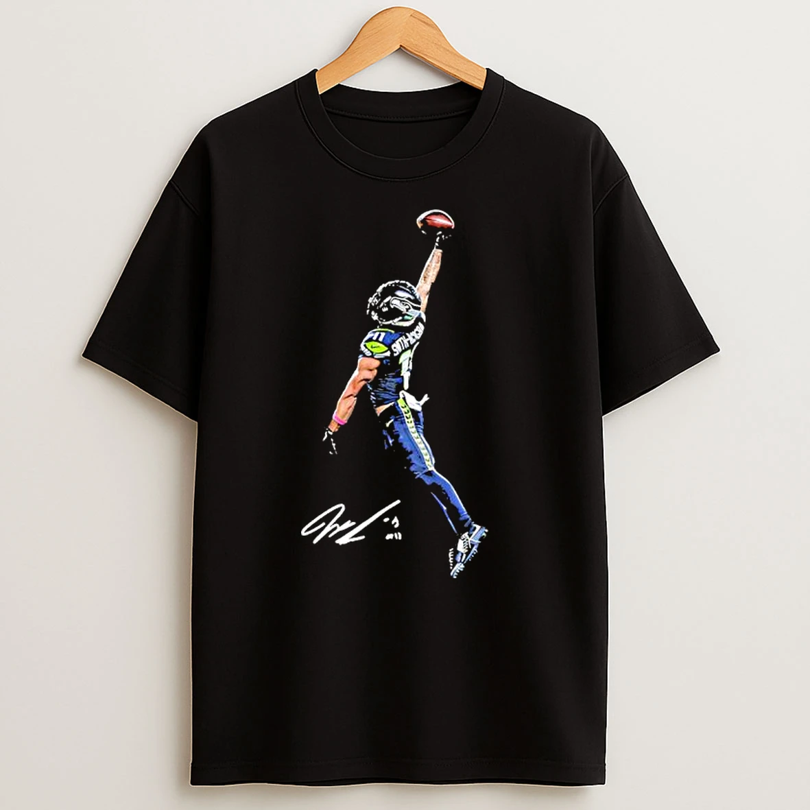 Smith Njigba Posterized Signatures T Shirts