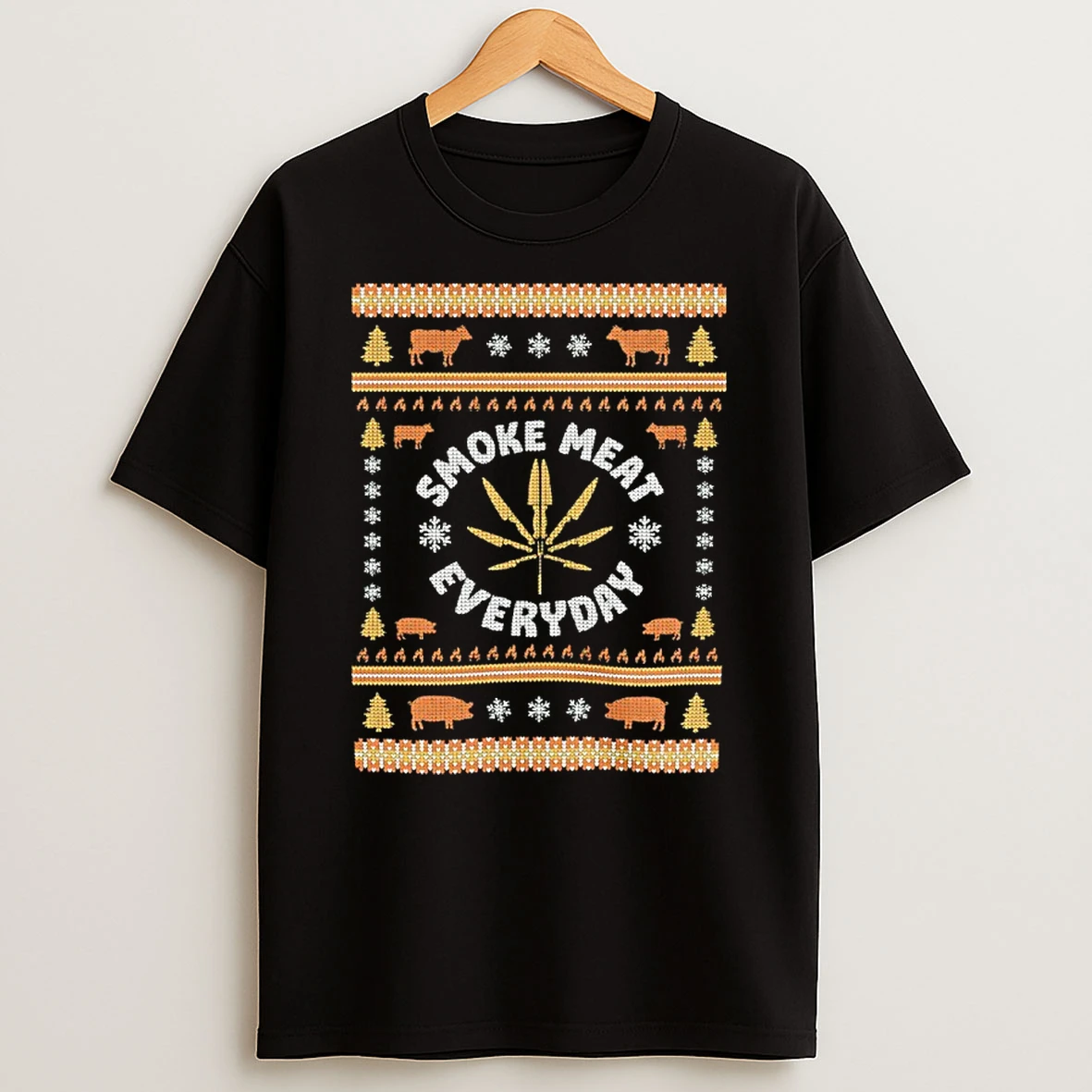 Smoke Meat Everyday Ugly Christmas 2025 Shirts