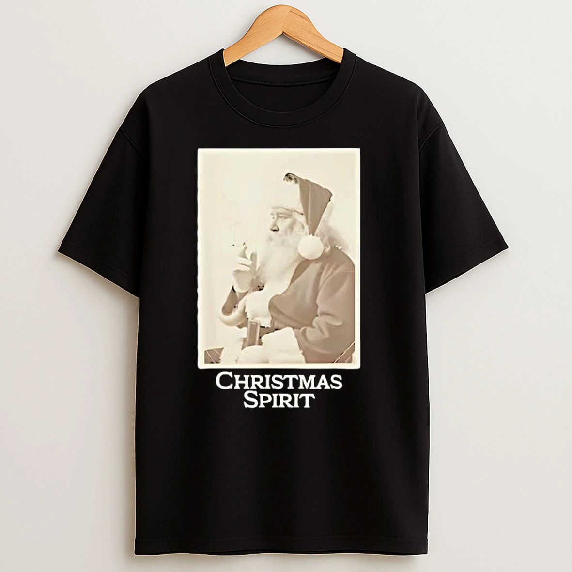 Smoking Santa Claus Christmas Spirit Christmas T Shirts