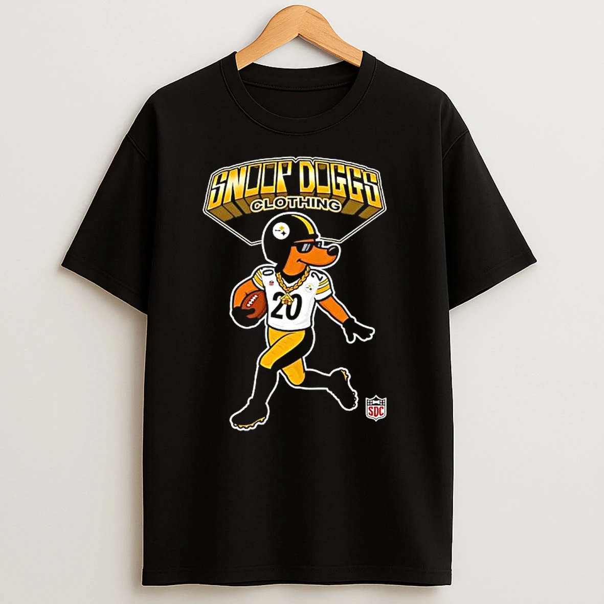 Snoop Doggs Clothing X Pittsburgh Steelers Number 20 Uniform T Shirts