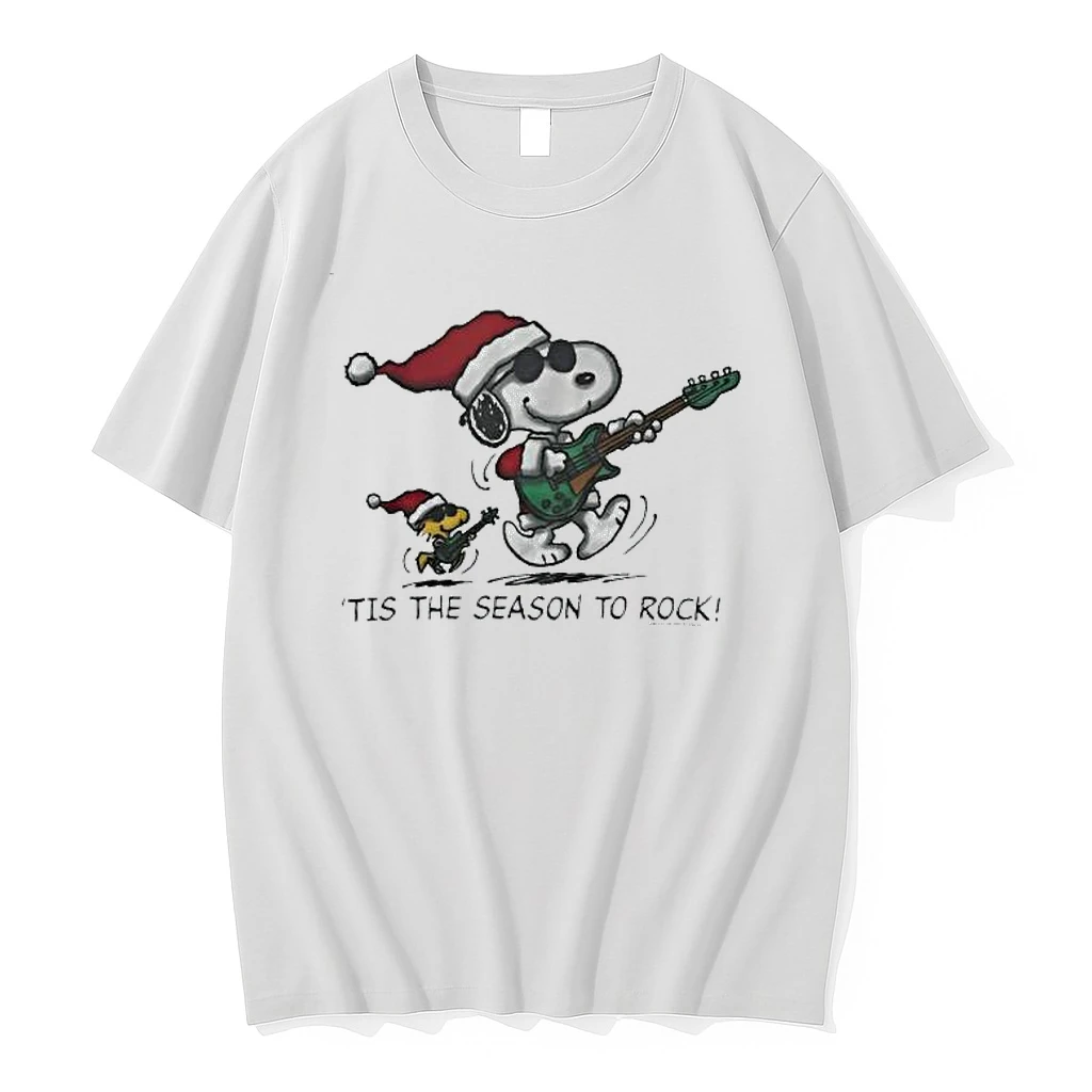 Snoopy And Woodstock Christmas Tis The Season To Rock Shirts