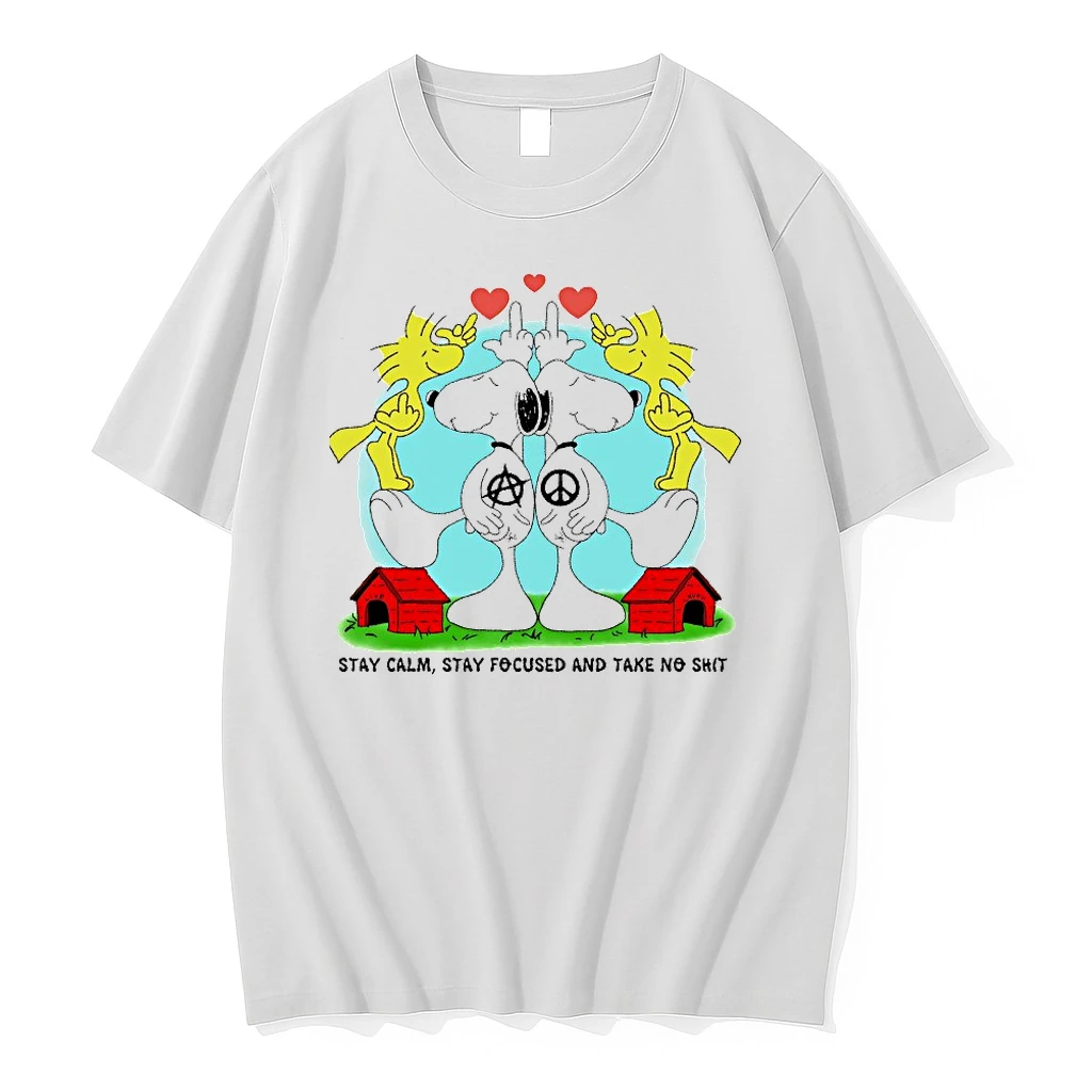 Snoopy And Woodstock Stay Calm Stay Focused And Take No Shit Shirts