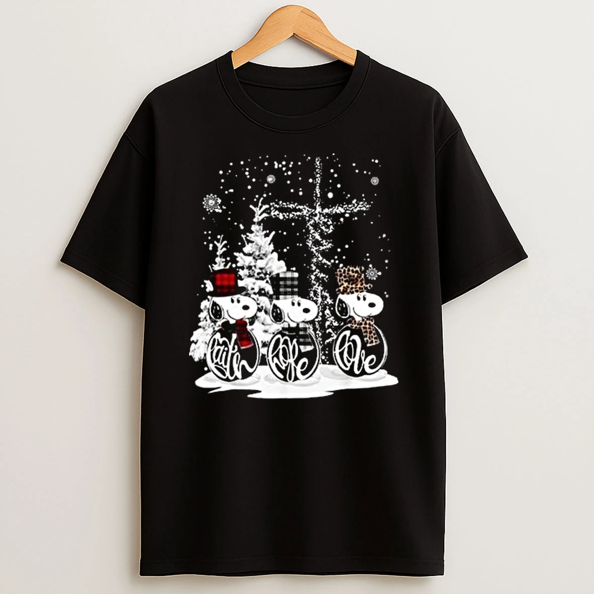 Snoopy Faith Hope Love Merry Christmas Shirts