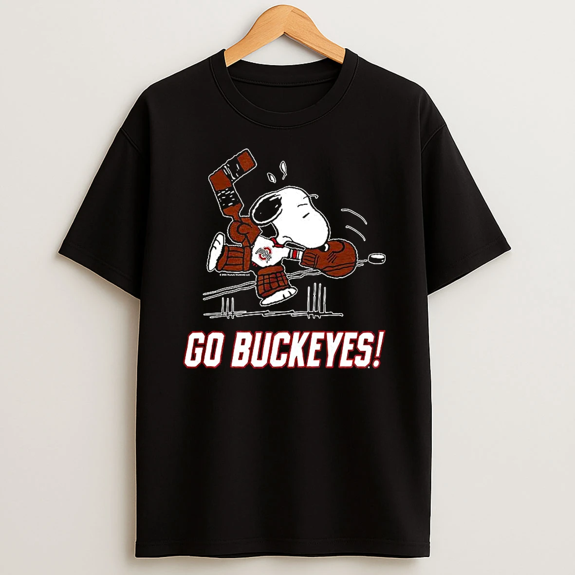 Snoopy Goalie Peanuts X Ohio State Buckeyes Hockey Shirts