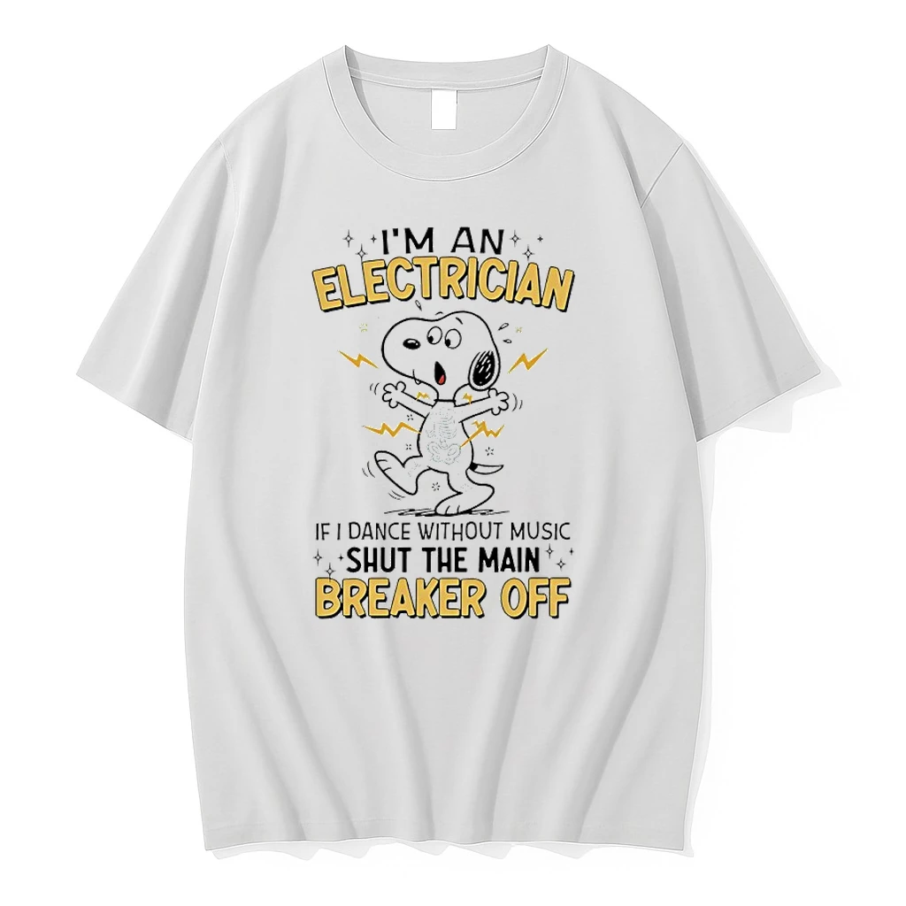 Snoopy Im An Electrician If I Dance Without Music Shut The Main Breaker Off Shirts