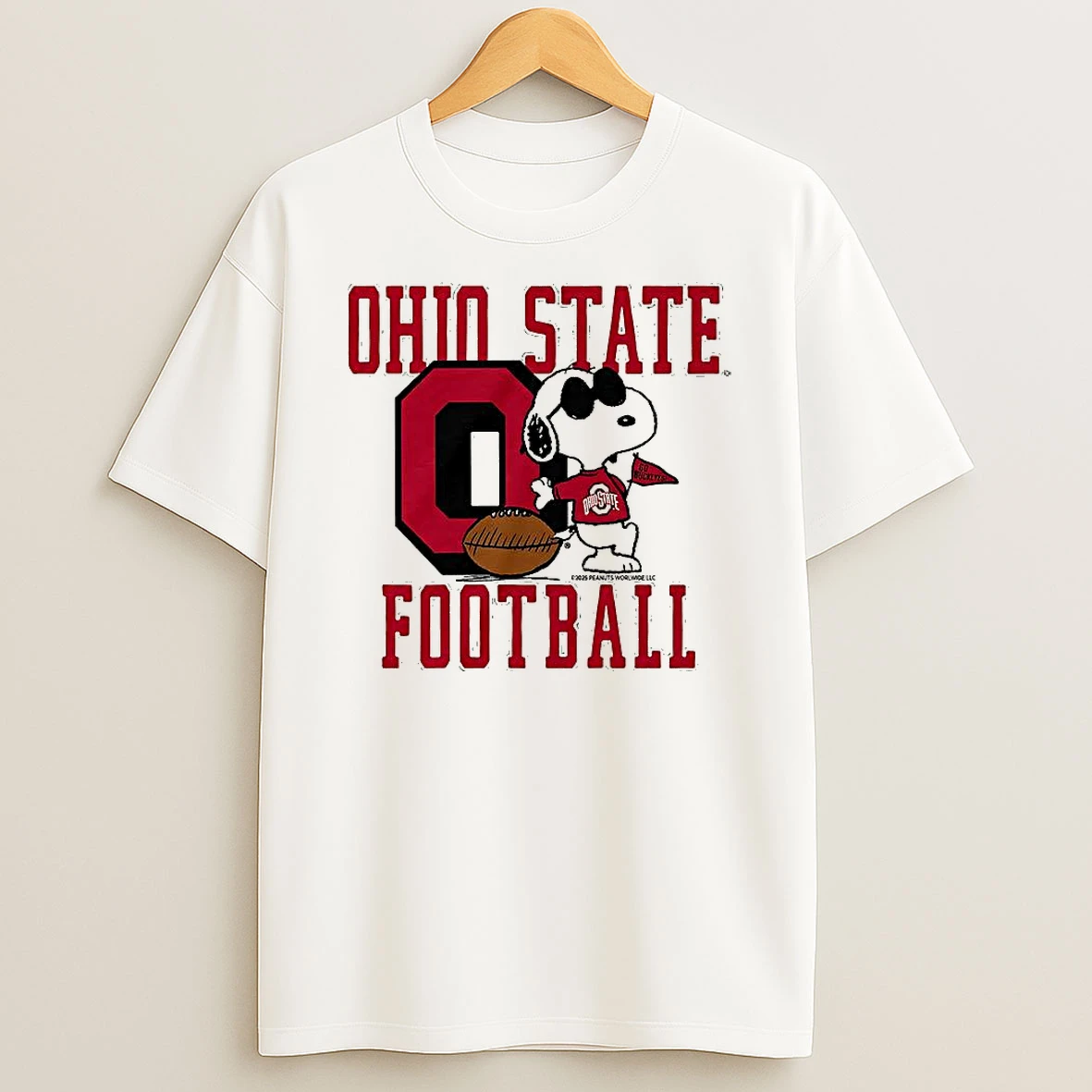Snoopy Joe Cool Peanuts X Ohio State Buckeyes Football Shirts