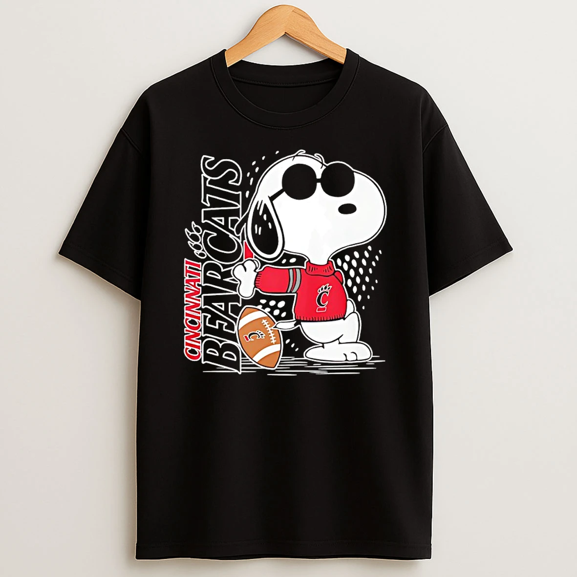 Snoopy Joe Cool And Cincinnati Bearcats Merchandise Shirts