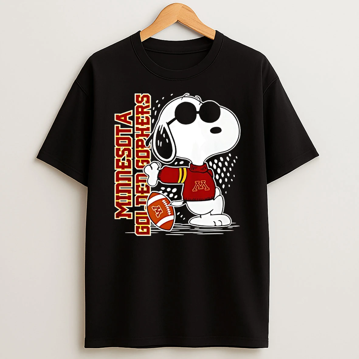 Snoopy Joe Cool And Minnesota Golden Gophers Merchandise Shirts