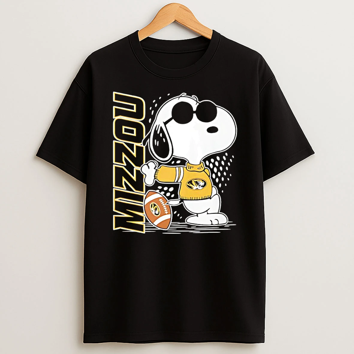 Snoopy Joe Cool And Missouri Tigers Merchandise Shirts