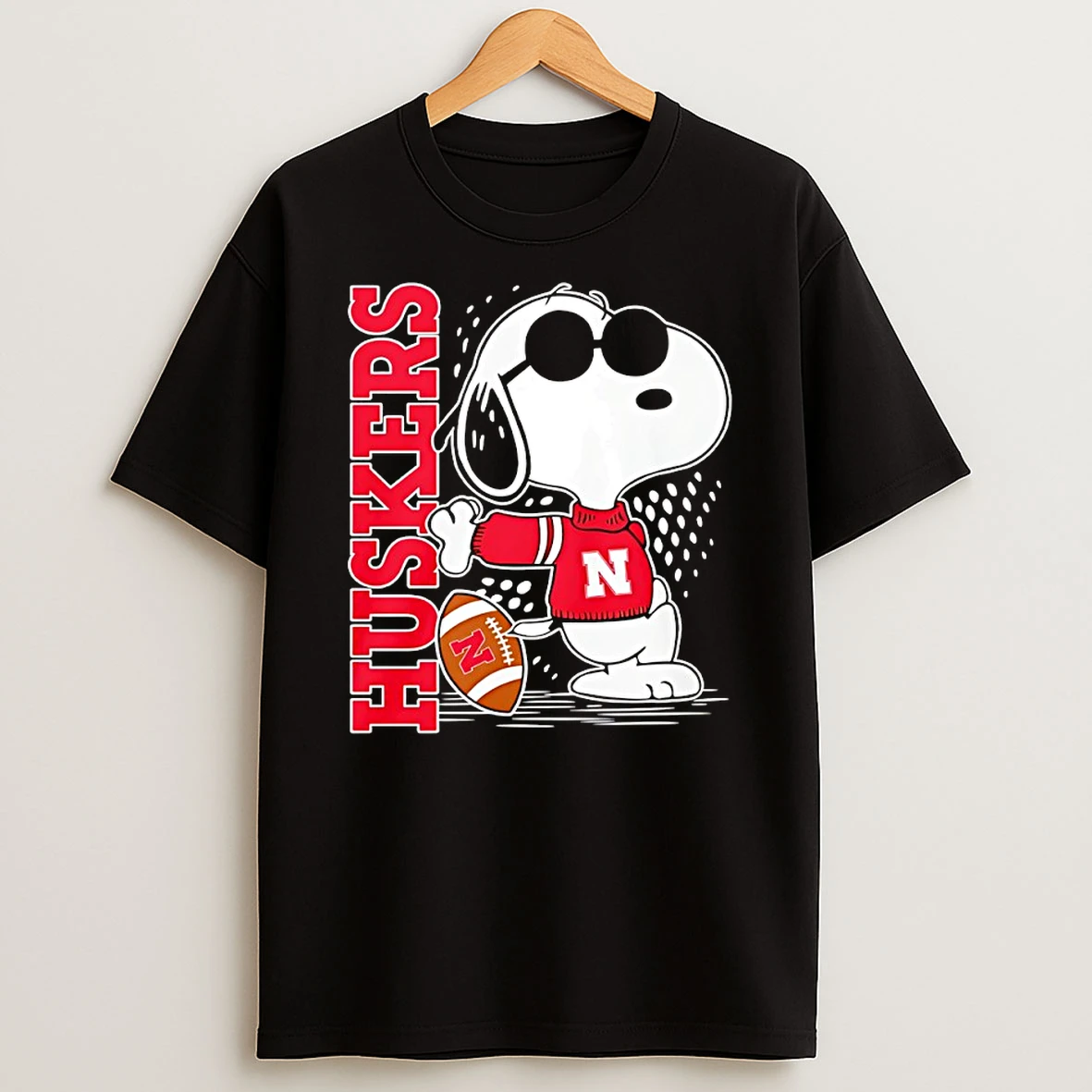 Snoopy Joe Cool And Nebraska Cornhuskers Merchandise Shirts