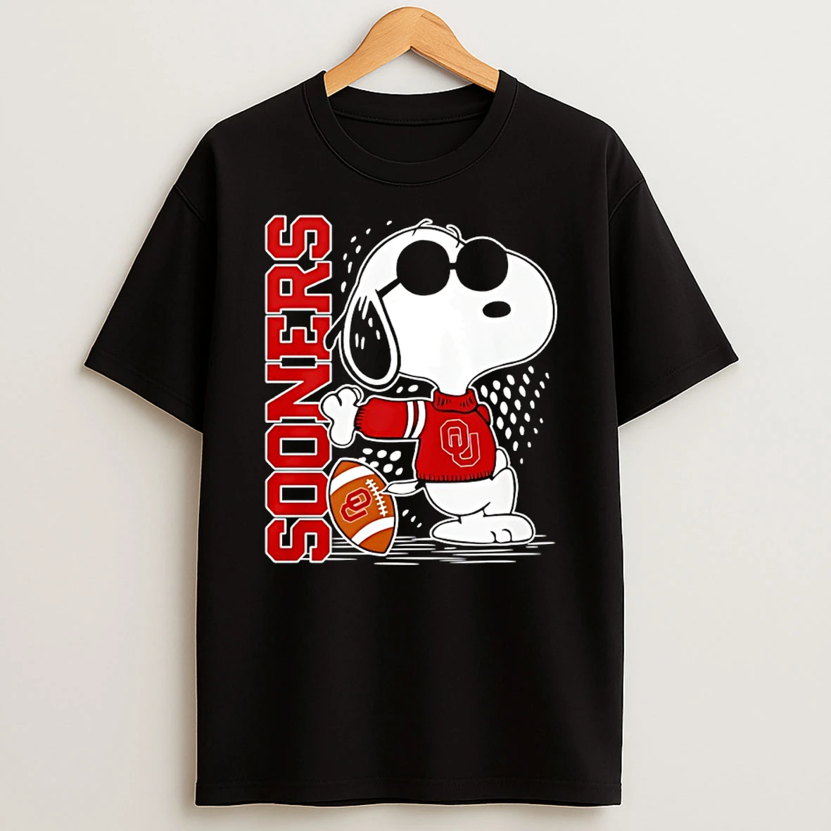 Snoopy Joe Cool And Oklahoma Sooners Merchandise Shirts
