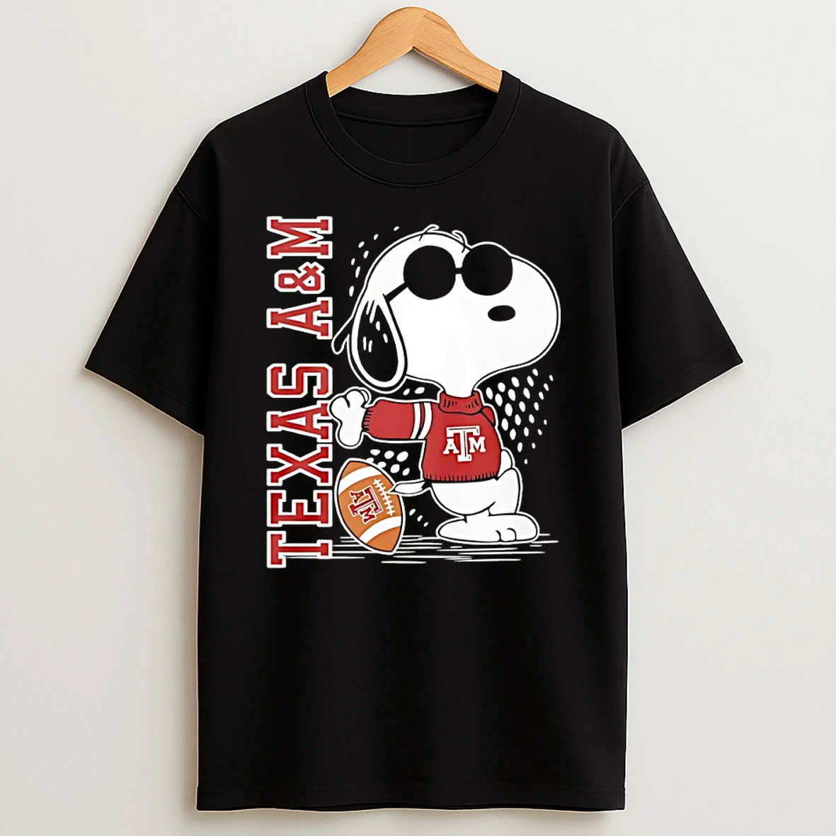 Snoopy Joe Cool And Texas Am Merchandise Shirts