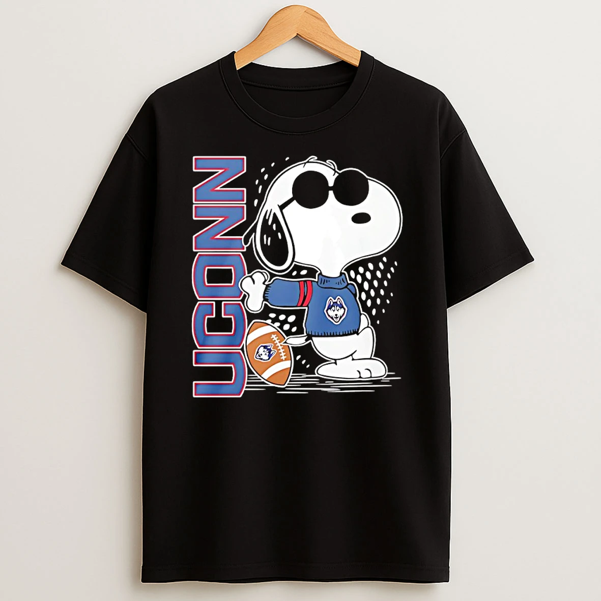 Snoopy Joe Cool And Uconn Huskies Merchandise Shirts