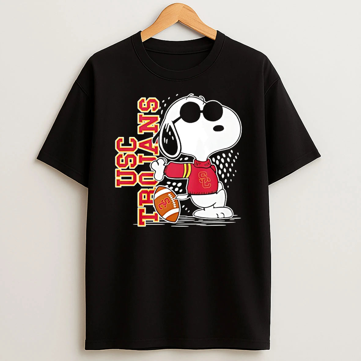 Snoopy Joe Cool And Usc Trojans Merchandise Shirts