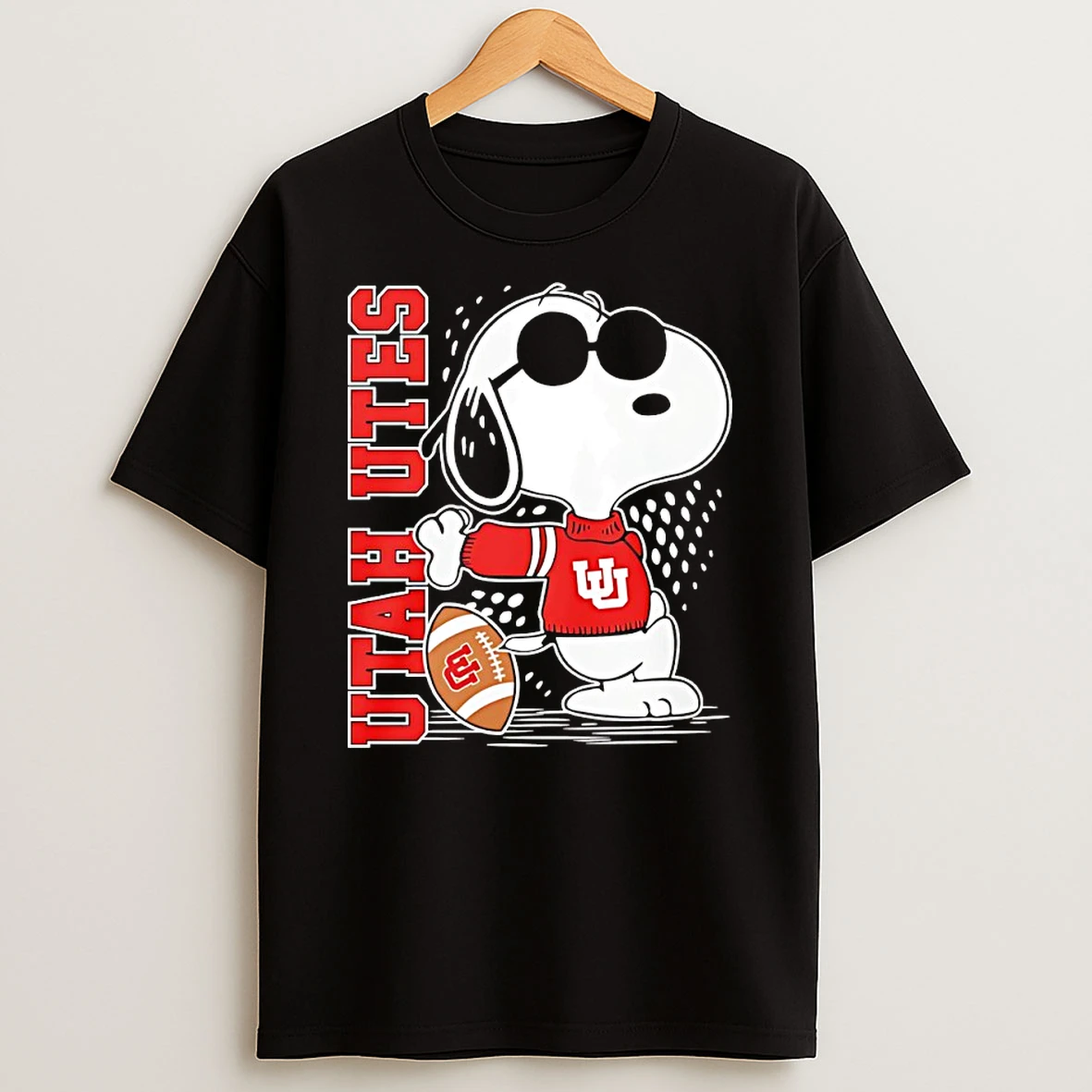 Snoopy Joe Cool And University Of Utah Utes Merchandise Shirts